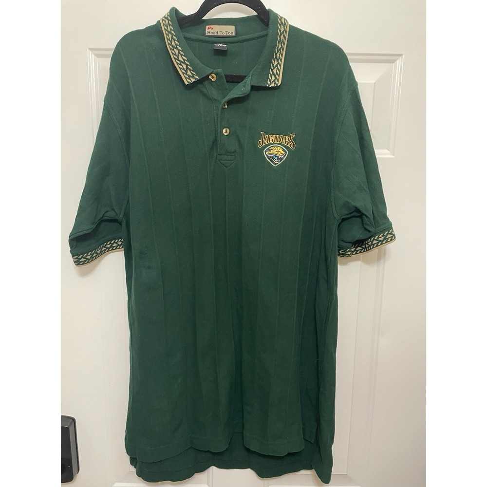 VTG Head To Toe Jacksonville Jaguars Men's Polo Shirt XL NFL Athletic Team Wear